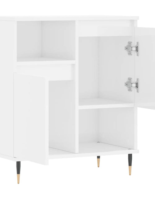 Загрузите изображение в средство просмотра галереи, Servantă, alb extralucios, 60x35x70 cm, lemn prelucrat - Lando
