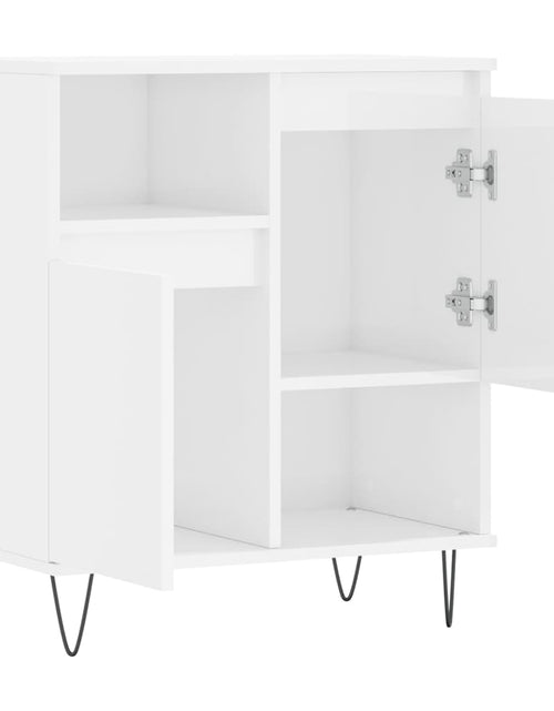 Încărcați imaginea în vizualizatorul Galerie, Servantă, alb extralucios, 60x35x70 cm, lemn prelucrat - Lando
