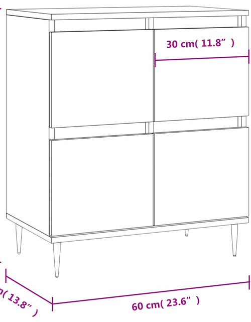 Încărcați imaginea în vizualizatorul Galerie, Servantă, stejar fumuriu, 60x30x75 cm, lemn compozit - Lando
