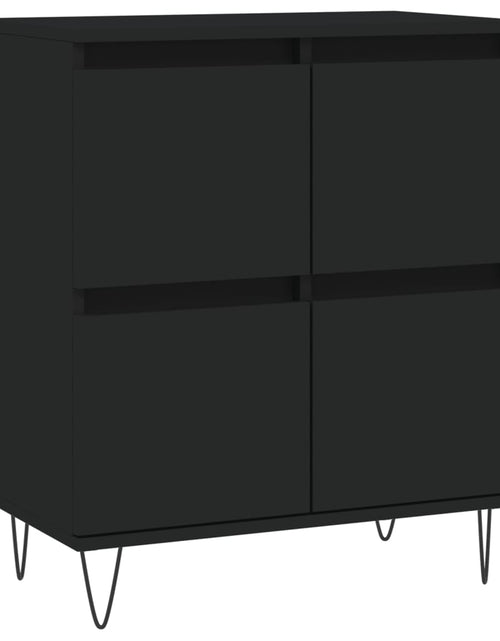 Încărcați imaginea în vizualizatorul Galerie, Servantă, negru, 60x35x70 cm, lemn prelucrat - Lando
