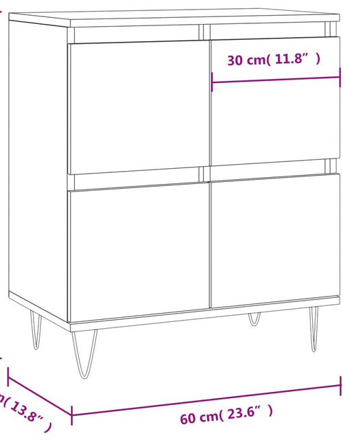 Загрузите изображение в средство просмотра галереи, Servantă, gri beton, 60x35x70 cm, lemn prelucrat - Lando
