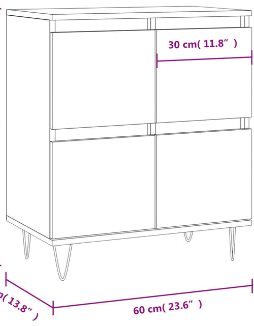 Загрузите изображение в средство просмотра галереи, Servantă, sonoma gri, 60x35x70 cm, lemn prelucrat - Lando
