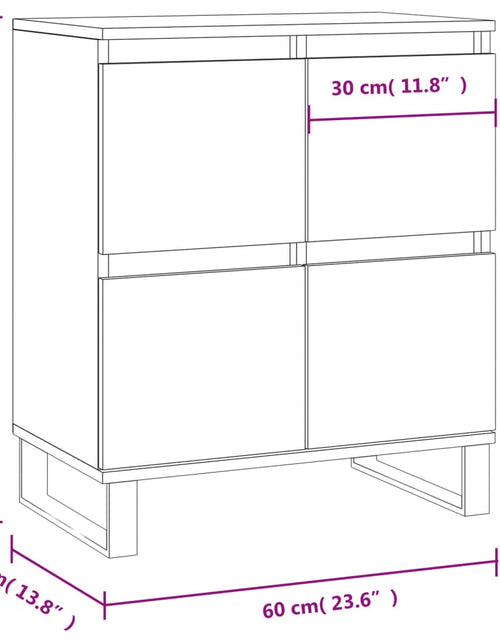 Încărcați imaginea în vizualizatorul Galerie, Servantă, alb, 60x35x70 cm, lemn prelucrat - Lando
