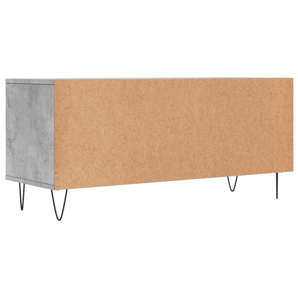 Comodă TV, gri beton, 100x34,5x44,5 cm, lemn prelucrat Lando - Lando