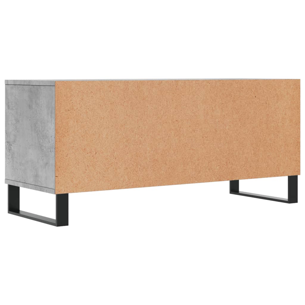 Comodă TV, gri beton, 100x34,5x44,5 cm, lemn prelucrat Lando - Lando
