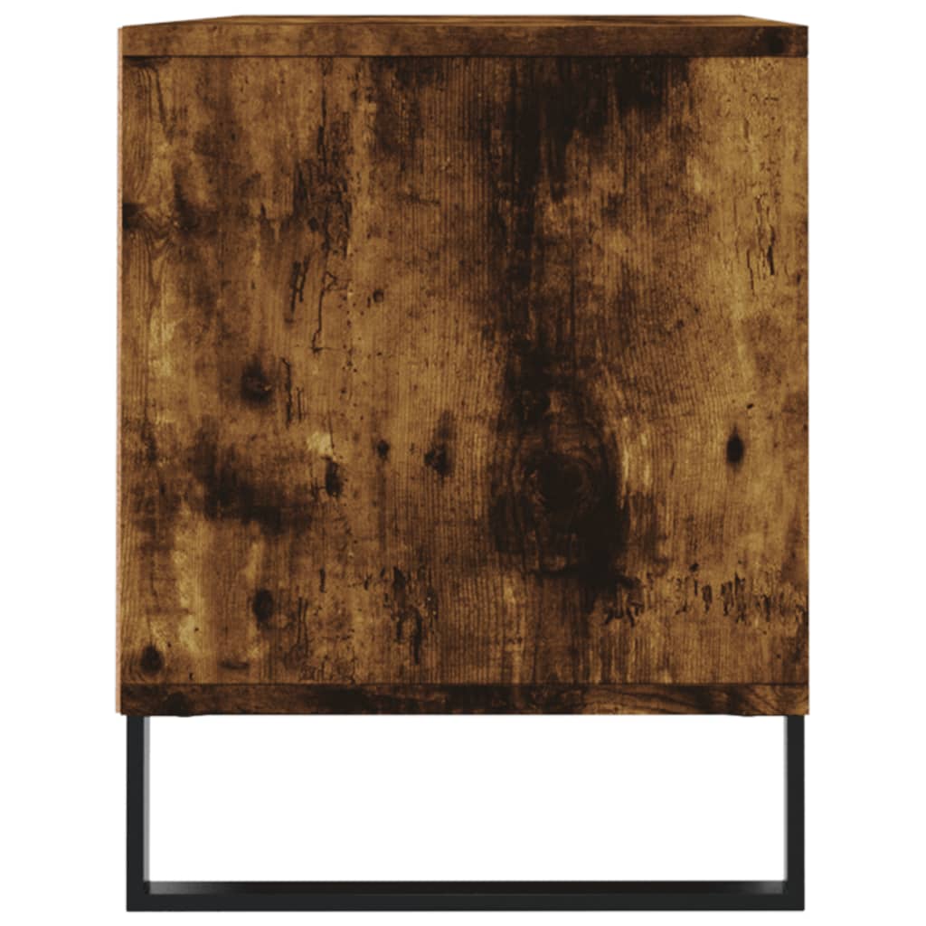 Comodă TV, stejar fumuriu, 100x34,5x44,5 cm, lemn prelucrat Lando - Lando