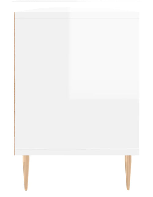 Încărcați imaginea în vizualizatorul Galerie, Comodă TV, alb extralucios, 150x30x44,5 cm, lemn prelucrat Lando - Lando
