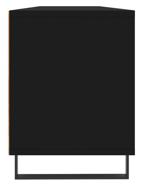 Загрузите изображение в средство просмотра галереи, Comodă TV, negru, 150x30x44,5 cm, lemn prelucrat - Lando
