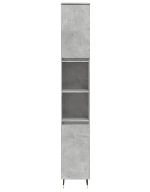 Încărcați imaginea în vizualizatorul Galerie, Dulap de baie, gri beton, 30x30x190 cm, lemn prelucrat Lando - Lando

