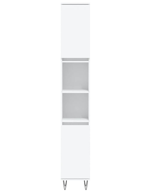 Încărcați imaginea în vizualizatorul Galerie, Dulap de baie, alb, 30x30x190 cm, lemn prelucrat Lando - Lando
