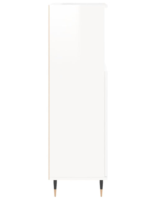 Încărcați imaginea în vizualizatorul Galerie, Dulap de baie, alb extralucios, 30x30x100 cm, lemn prelucrat Lando - Lando
