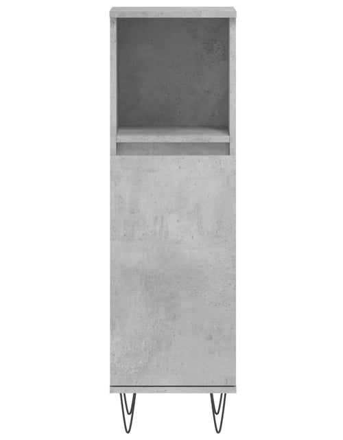 Загрузите изображение в средство просмотра галереи, Dulap de baie, gri beton, 30x30x100 cm, lemn prelucrat Lando - Lando

