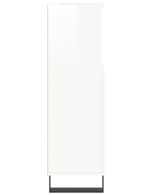 Încărcați imaginea în vizualizatorul Galerie, Dulap de baie, alb extralucios, 30x30x100 cm, lemn prelucrat Lando - Lando
