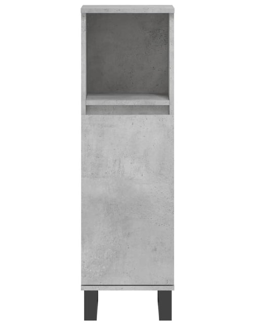 Încărcați imaginea în vizualizatorul Galerie, Dulap de baie, gri beton, 30x30x100 cm, lemn prelucrat Lando - Lando
