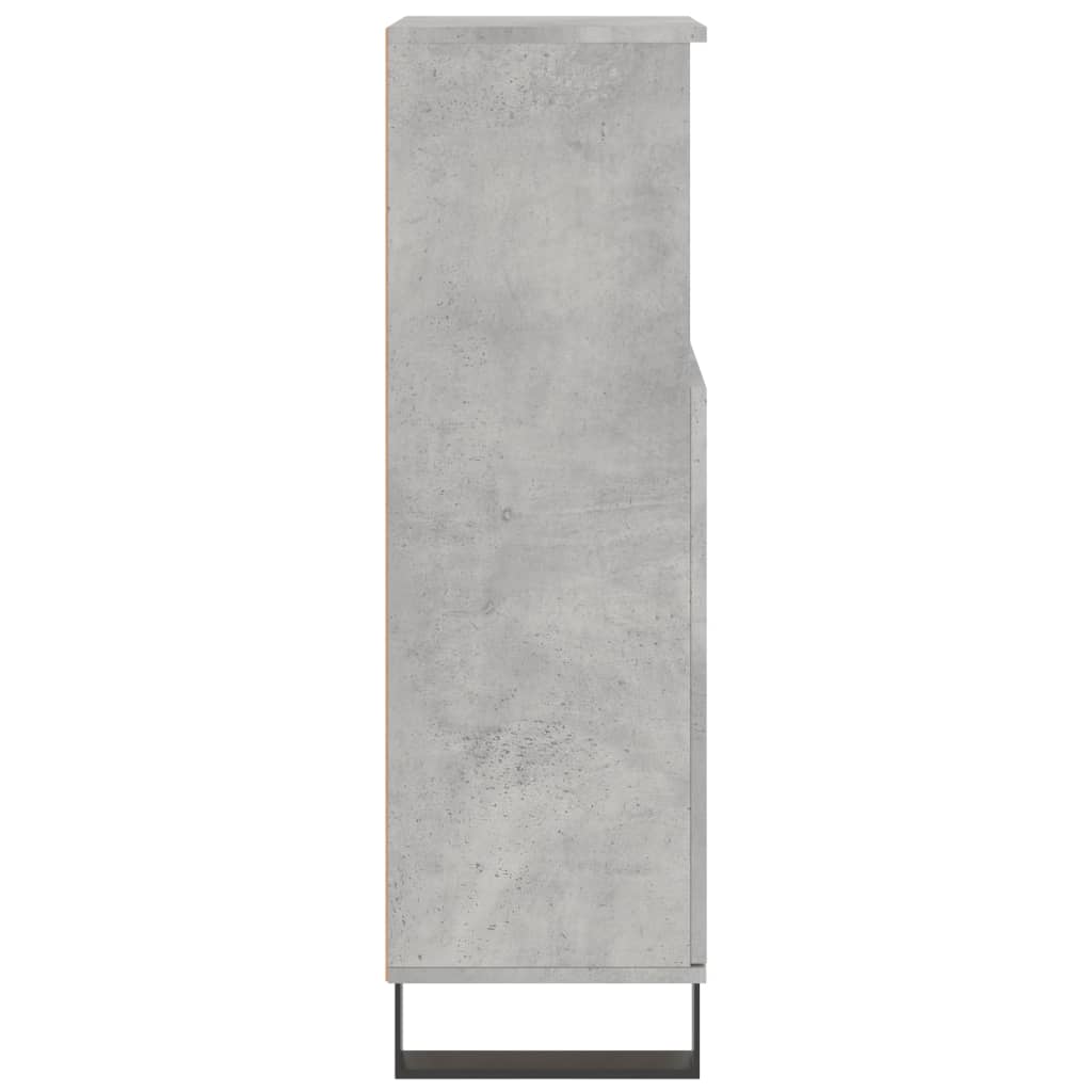 Dulap de baie, gri beton, 30x30x100 cm, lemn prelucrat Lando - Lando