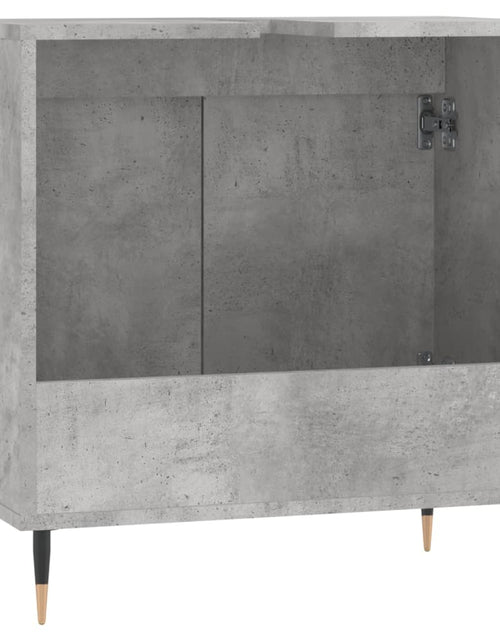 Загрузите изображение в средство просмотра галереи, Dulap de baie, gri beton, 58x33x60 cm, lemn prelucrat Lando - Lando
