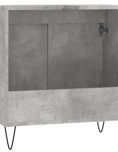 Încărcați imaginea în vizualizatorul Galerie, Dulap de baie, gri beton, 58x33x60 cm, lemn prelucrat Lando - Lando
