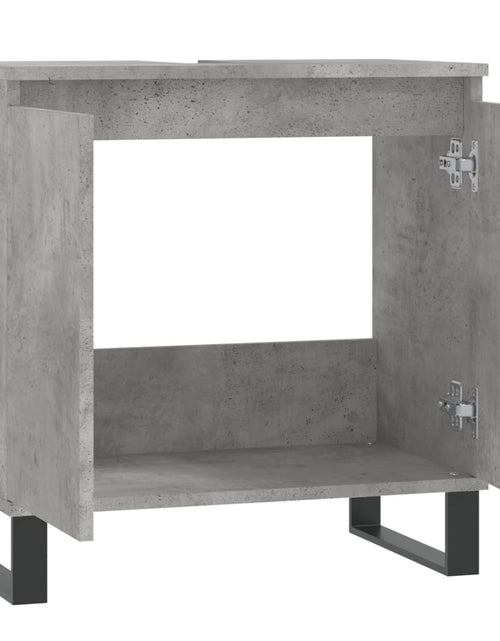 Загрузите изображение в средство просмотра галереи, Dulap de baie, gri beton, 58x33x60 cm, lemn prelucrat Lando - Lando
