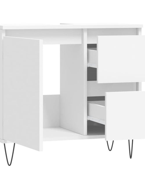 Загрузите изображение в средство просмотра галереи, Dulap de baie, alb, 65x33x60 cm, lemn prelucrat Lando - Lando
