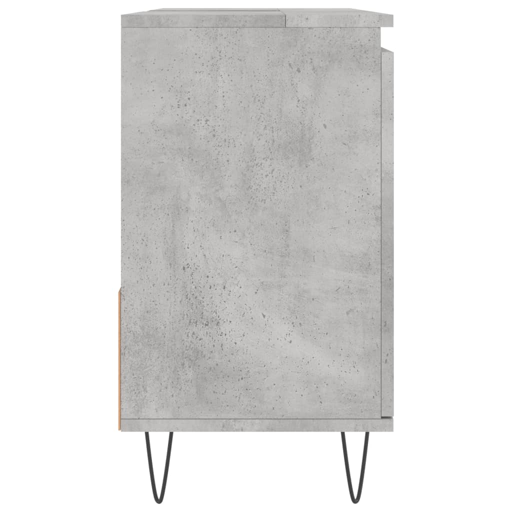 Dulap de baie, gri beton, 65x33x60 cm, lemn prelucrat Lando - Lando