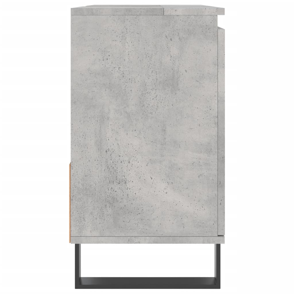 Dulap de baie, gri beton, 65x33x60 cm, lemn prelucrat Lando - Lando