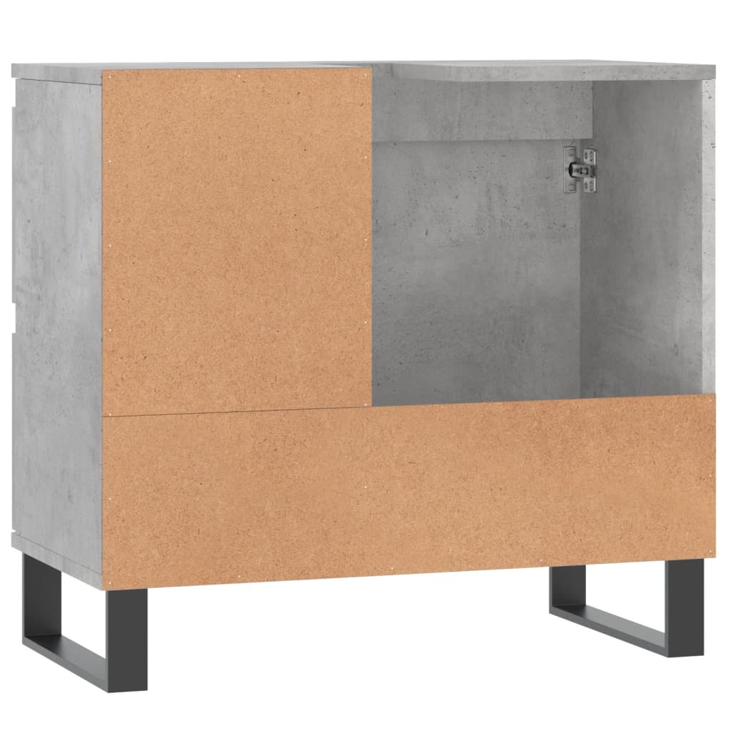 Dulap de baie, gri beton, 65x33x60 cm, lemn prelucrat Lando - Lando