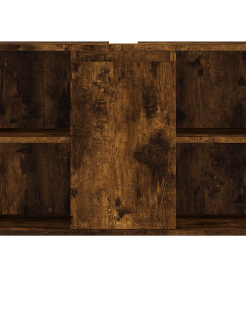 Încărcați imaginea în vizualizatorul Galerie, Dulap pentru baie, stejar fumuriu, 80x33x60 cm, lemn compozit Lando - Lando
