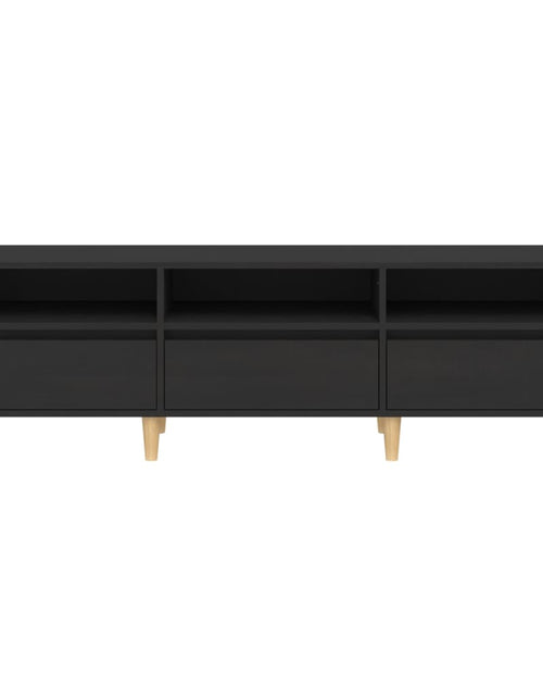 Încărcați imaginea în vizualizatorul Galerie, Comodă TV, negru, 150x30x44,5 cm, lemn prelucrat Lando
