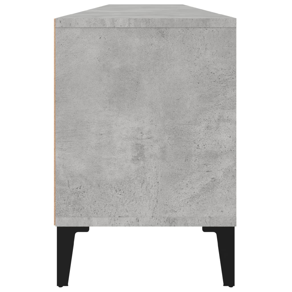 Comodă TV, gri beton, 150x30x44,5 cm, lemn prelucrat Lando - Lando