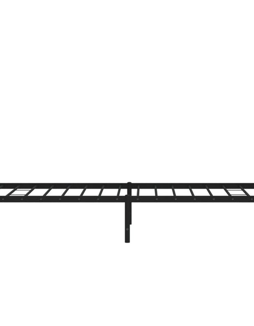 Загрузите изображение в средство просмотра галереи, Cadru de pat metalic cu tăblie, negru, 90x190 cm - Lando
