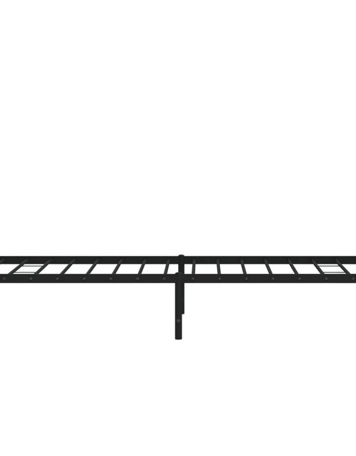 Загрузите изображение в средство просмотра галереи, Cadru pat metalic cu tăblie, negru, 90x200 cm - Lando

