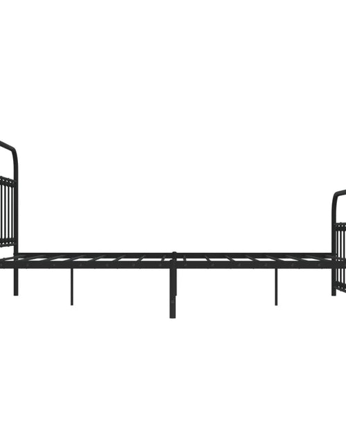 Încărcați imaginea în vizualizatorul Galerie, Cadru pat metalic cu tăblie de cap/picioare, negru, 180x200 cm - Lando
