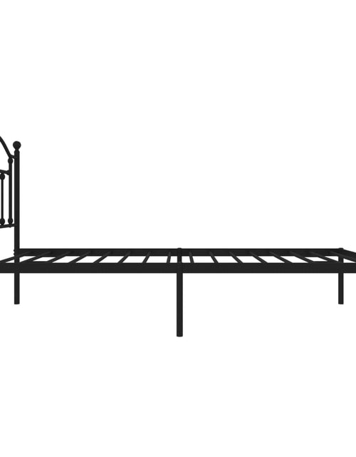 Загрузите изображение в средство просмотра галереи, Cadru de pat metalic cu tăblie, negru, 75x190 cm - Lando
