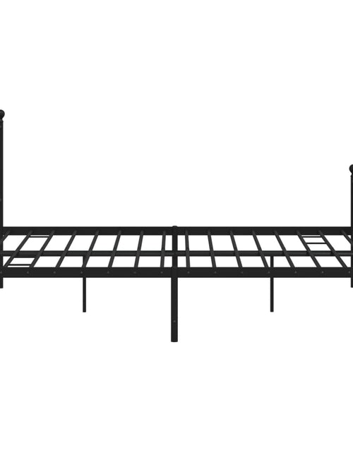 Загрузите изображение в средство просмотра галереи, Cadru pat metalic cu tăblii de cap/picioare, negru, 183x213 cm - Lando
