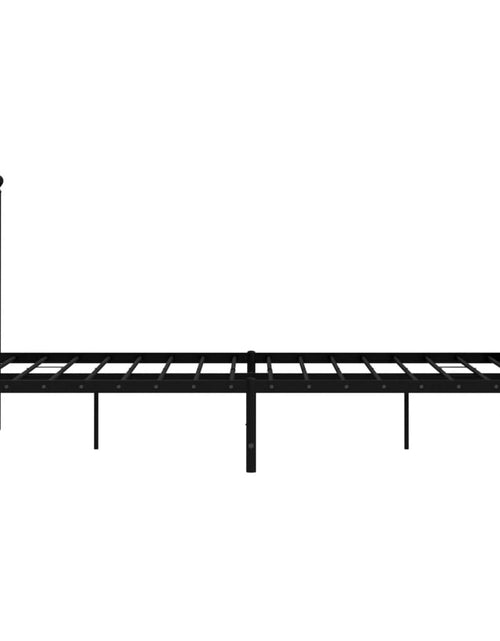 Загрузите изображение в средство просмотра галереи, Cadru de pat metalic cu tăblie, negru, 140x190 cm - Lando

