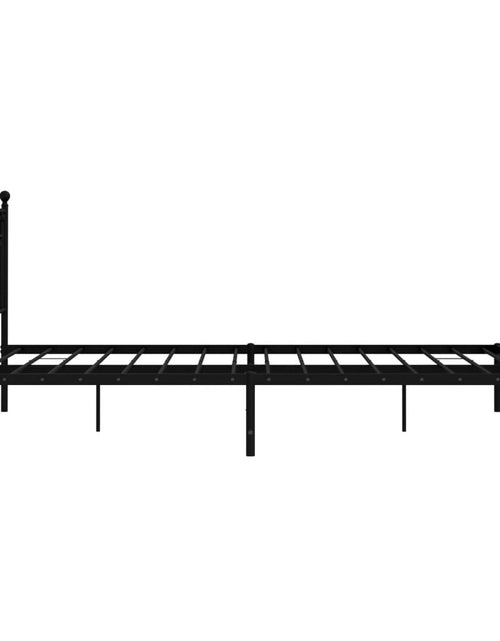Загрузите изображение в средство просмотра галереи, Cadru de pat metalic cu tăblie, negru, 180x200 cm - Lando
