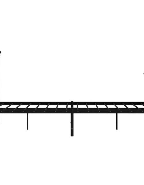 Загрузите изображение в средство просмотра галереи, Cadru pat metalic cu tăblie de cap/picioare, negru, 140x200 cm - Lando

