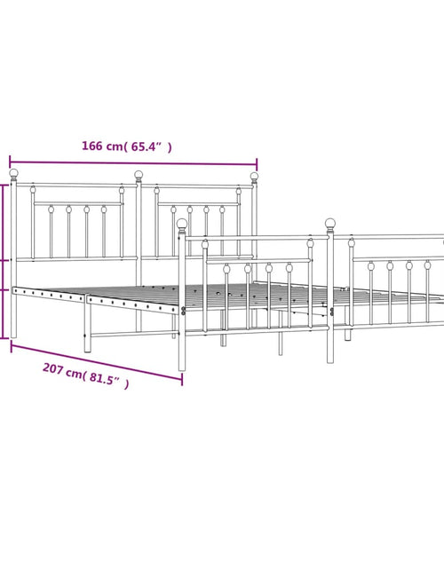 Încărcați imaginea în vizualizatorul Galerie, Cadru pat metalic cu tăblie de cap/picioare, negru, 160x200 cm - Lando
