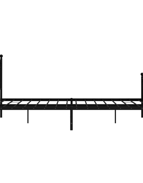 Загрузите изображение в средство просмотра галереи, Cadru pat metalic cu tăblie de cap/picioare, negru, 180x200 cm - Lando
