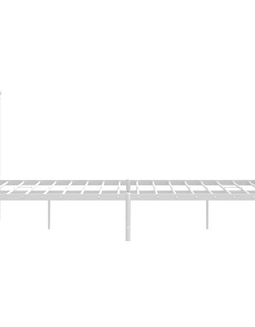 Загрузите изображение в средство просмотра галереи, Cadru de pat metalic cu tăblie, alb, 140x200 cm - Lando
