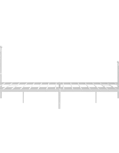 Загрузите изображение в средство просмотра галереи, Cadru de pat metalic cu tăblie de cap/picioare, alb, 183x213 cm - Lando
