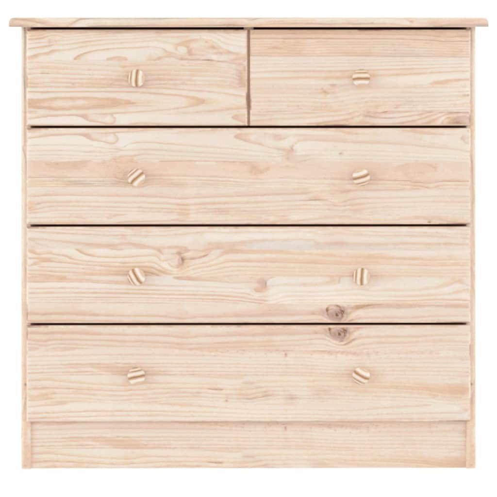 Comodă cu sertare ALTA, 77x35x73 cm, lemn masiv de pin - Lando