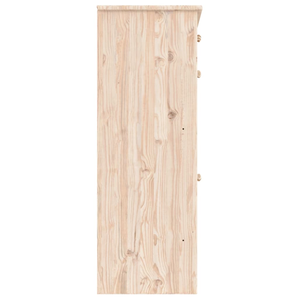 Noptieră ALTA, 77x35x96 cm, lemn masiv de pin - Lando