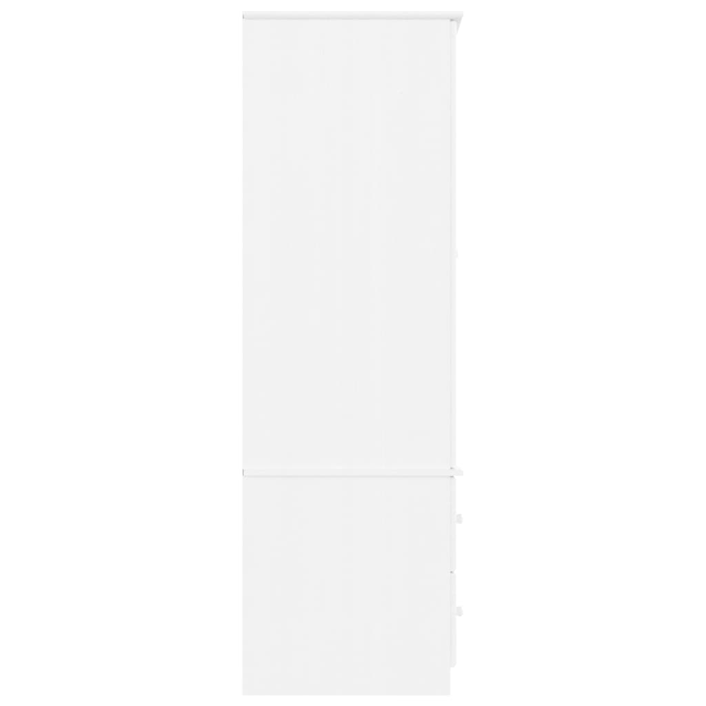 Dulap „ALTA”, alb, 90x55x170 cm, lemn masiv de pin - Lando