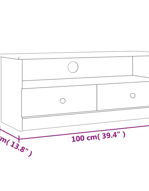 Încărcați imaginea în vizualizatorul Galerie, Dulap TV cu sertare „ALTA” alb, 100x35x41 cm, lemn masiv de pin Lando - Lando
