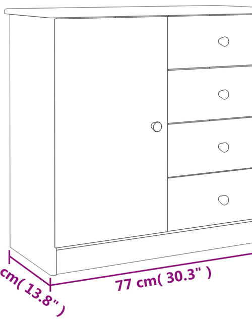 Загрузите изображение в средство просмотра галереи, Servantă ALTA, 77x35x73 cm, lemn masiv de pin Lando - Lando
