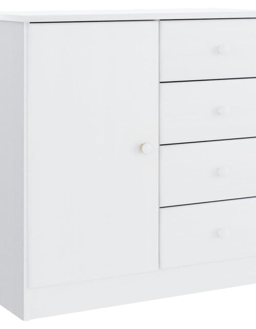 Загрузите изображение в средство просмотра галереи, Servantă ALTA, alb, 77x35x73 cm, lemn masiv de pin Lando - Lando
