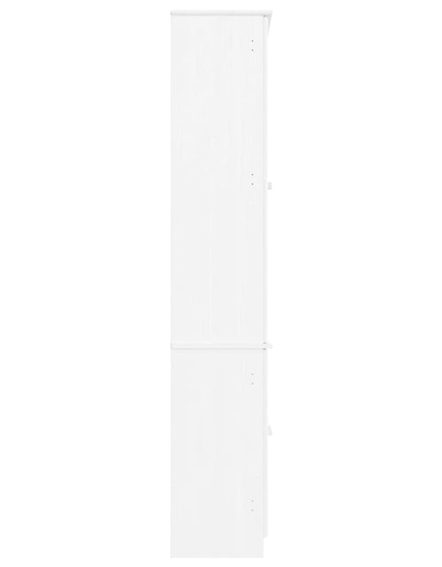 Încărcați imaginea în vizualizatorul Galerie, Vitrină din sticlă „ALTA”, alb, 77x35x186,5 cm, lemn masiv pin Lando - Lando
