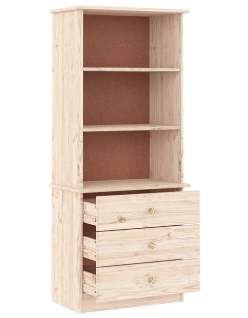 Încărcați imaginea în vizualizatorul Galerie, Bibliotecă cu sertare „ALTA”, 60x35x142 cm, lemn masiv de pin - Lando
