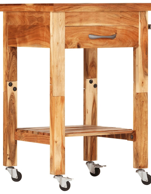 Încărcați imaginea în vizualizatorul Galerie, Cărucior de bucătărie, 55x55x89 cm, lemn masiv de acacia - Lando
